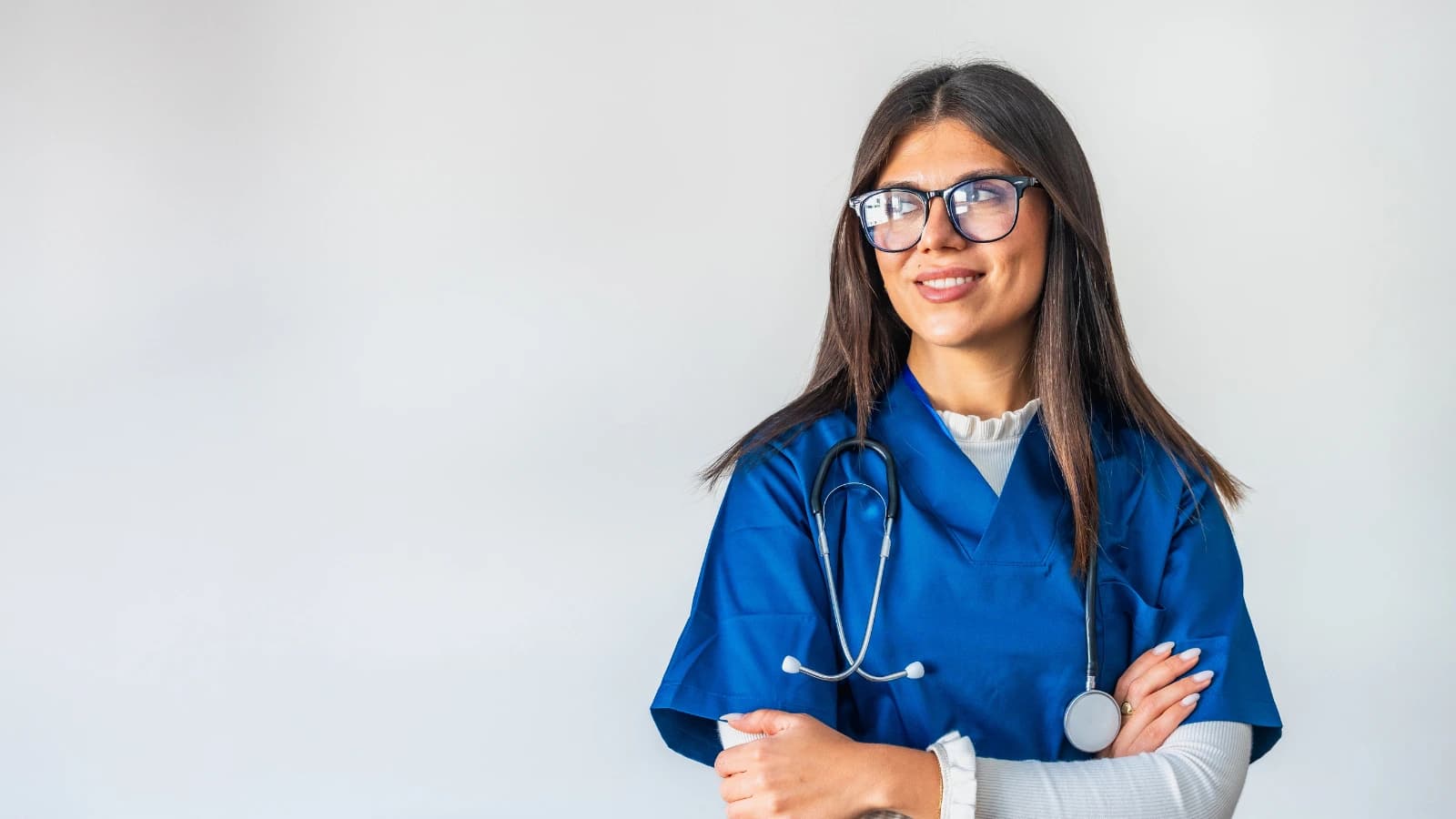 Doctor reviewing clinic operations in a modern medical workspace