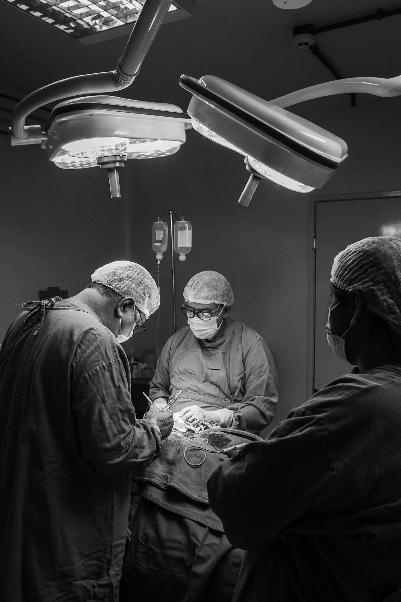 A team of surgeons in the middle of an operation